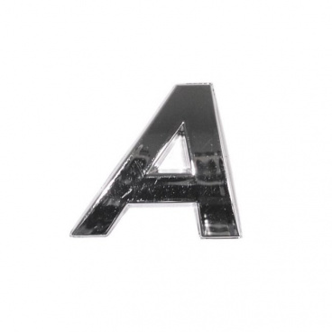 Selbstklebende Buchstaben und Zeichen aus Chrom, 28 mm Selbstklebende Buchstaben und Zeichen aus Chrom, 28 mm