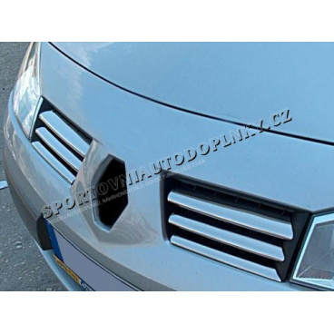 Renault Megane II 03-06 – Frontverkleidungsleisten aus Edelstahl und Chrom – OMSA LINE Renault Megane II 03-06 – Frontverkleidungsleisten aus Edelstahl und Chrom – OMSA LINE