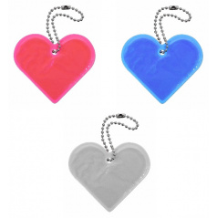 Reflektierender Herzanhänger – verschiedene Farben