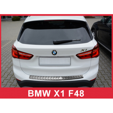 Edelstahlabdeckung - Schwellenschutz für die hintere Stoßstange BMW X1 F48 2015+