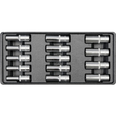 Steckschlüsseleinsatz - Steckschlüssel tief 8-21mm 14-tlg
