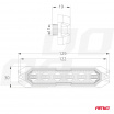 Warnleuchte orange 6x3W LED R65 R10 12/24V IP6K9K AMIO-03930