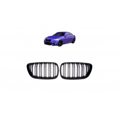 Grill BMW 2 F22 F23 Doppelnieren Matt Schwarz