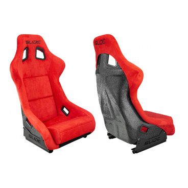 Sportstuhl SLIDE KS2 Premium Roter Velours Schwarzer Glanz Sportstuhl SLIDE KS2 Premium Roter Velours Schwarzer Glanz