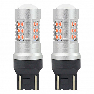 Glühbirnen T20 24 SMD CAN BUS (mit Widerstand) rot 5600K - 2 Stk