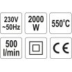 Bräunungspistole 2000 W