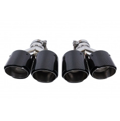Endstück des Schalldämpfers 101mmx2 Eingang 70mm Carbon Gloss Set