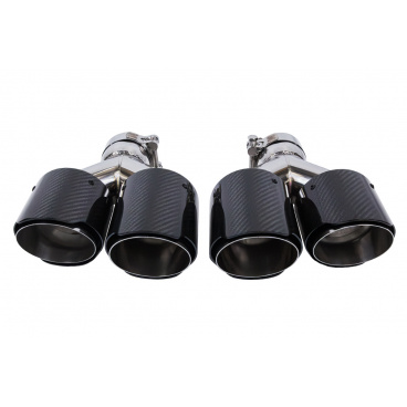 Endstück des Schalldämpfers 101mmx2 Eingang 70mm Carbon Gloss Set Endstück des Schalldämpfers 101mmx2 Eingang 70mm Carbon Gloss Set
