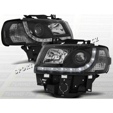 VW T4 CARAVELLE / MULTIVAN 1996–03 FRONT CLEAR LIGHTS DAYLIGHT LED BLACKVehicle Parts & Accessories, Car Parts, External Lights & Indicators!
