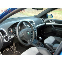 Innendekoration, Satz 1 (Armaturenbrett- und Türleisten 7 Stück) ABS-Silber matt, Škoda Octavia II, Škoda Octavia II Facelift