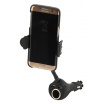 Feder-Telefonhalter für Steckdose – 20 cm, 2 x USB