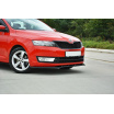 Spoiler unter der vorderen Stoßstange ver.2 für Škoda Rapid, Maxton Design (glänzend schwarzer ABS-Kunststoff)