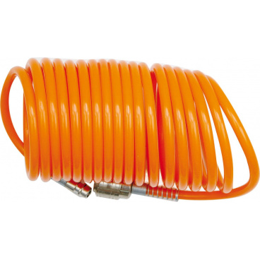 Spiralschlauch 5x8mm, 15m PU, Bajonett
