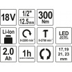 Akku-Schlagschrauber 1/2" 18V 300Nm