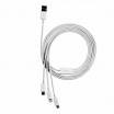 Multikabel für USB-Telefon/ 3 Anschlüsse (iPhone + iPad, USB Typ C und microUSB)