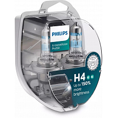 Halogenlampen Philips X-tremeVision H4 12V 60/55W +150% 2 Stk.