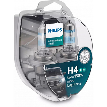 Halogenlampen Philips X-tremeVision H4 12V 60/55W +150% 2 Stk. Halogenlampen Philips X-tremeVision H4 12V 60/55W +150% 2 Stk.