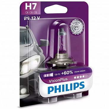 Halogenlampe Philips Vision Plus H7 12V 55W +60% 1 Stk. Halogenlampe Philips Vision Plus H7 12V 55W +60% 1 Stk.