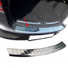 Kantenabdeckung der hinteren Stoßstange aus Edelstahl Omtec Seat Leon Kombi 2012-20