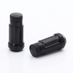 Schmale, geschmiedete Sportmuttern, schwarz, Japan Racing M12 x 1,5, länger