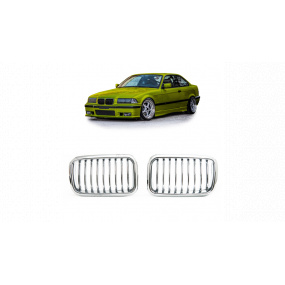 Sportgrill einzelnes Gitter All Chrome BMW 3 E36 Compact vor Facelift 1991-1996 Sportgrill einzelnes Gitter All Chrome BMW 3 E36 Compact vor Facelift 1991-1996