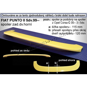 FIAT PUNTO II 5D (99+) Heckspoiler. obere Tür (EU-Homologation)