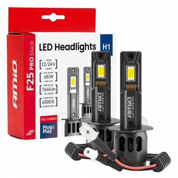 LED-Autolampen Serie F25 PRO BLACK FULL CANBUS H1 68W 12V 24V LED-Autolampen Serie F25 PRO BLACK FULL CANBUS H1 68W 12V 24V