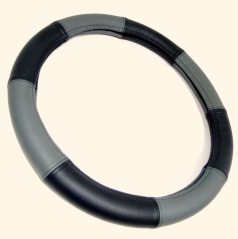 Lenkradbezug 100 % Leder 37-39 cm Grau