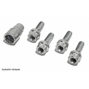Poj. šrouby kol M12x1,25x26mm kuželové sedlo (A) 4ks+klíč