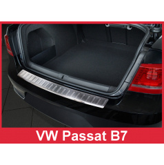 Edelstahlabdeckung - Einstiegsleistenschutz für die hintere Stoßstange Volkswagen Passat B7 Limousine 2011-14