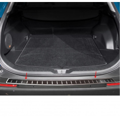 Edelstahl/Carbon-Heckstoßstangenkantenabdeckung Toyota RAV4 2018–2023