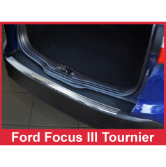 Edelstahlabdeckung - Schwellenschutz für die hintere Stoßstange Ford Focus III Tournier 2010-16