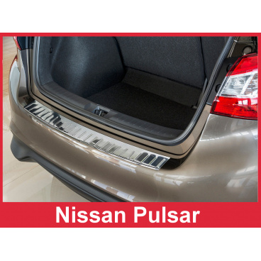 Edelstahlabdeckung - Schwellenschutz für die hintere Stoßstange Nissan Pulsar 2014+