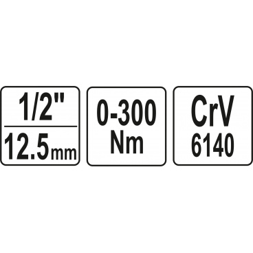 Drehmomentschlüssel 1/2" einstellbar 0-300 Nm