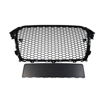 Grill Audi A4 B8 RS-Style Glänzend Schwarz PDC