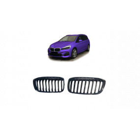 BMW 2 F45 F46 Facelift Grill einzelne Lamellen Glänzend Schwarz
