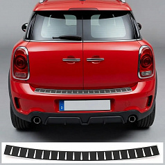 Edelstahl - Carbon-Abdeckung der oberen Kante des hinteren Stoßfängers Mini Countryman 2017-23