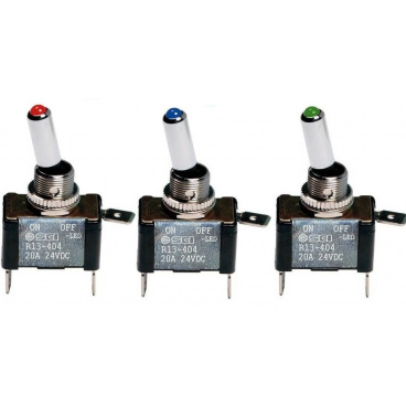 Schalter mit LED-Diode EIN/AUS 3 Farben