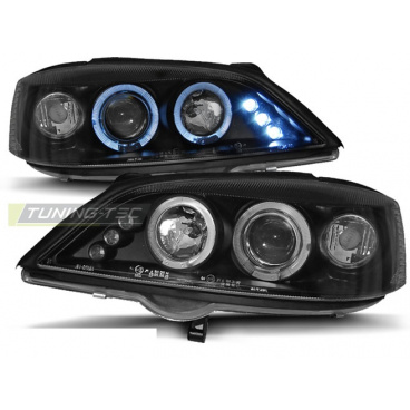 Opel Astra G 02.1998-02.2004 Angel Eyes schwarze klare Frontscheinwerfer
