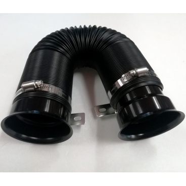 Kunststoff-Luftleitung für Sportansaugung schwarz 77 mm