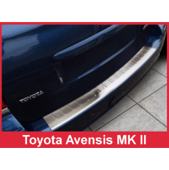 Edelstahlabdeckung - Schwellenschutz für die hintere Stoßstange Toyota Avensis II Mk Kombi 2002-09