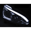 Peugeot 208 04.2012-06.2015 Tube Light, verchromte klare Frontleuchten