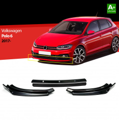Spoiler unter der Frontstoßstange VW Polo 2017+ glänzend schwarz