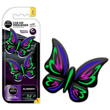 AROMA CAR FANCY SHAPES BUTTERFLY Lufterfrischer Blaubeere