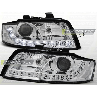 AUDI A4 (B6) 2000–04 KLARES FRONTLICHT, TAGESLICHT, LED, CHROM