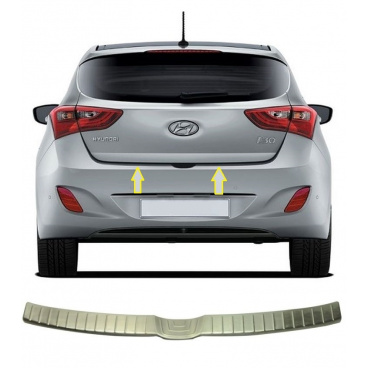 Edelstahl-Heckstoßstangenkantenabdeckung Hyundai 30 2012-16 HTB