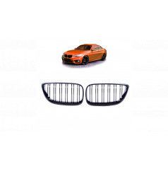 BMW 2er F22 F23 Doppelrippen Kühlergrill Glänzend Schwarz
