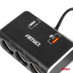 Zigarettenanzünder-Verteiler mit Ladegerät 2x USB-A QC3.0 12V 24V 120W 80cm AMIO-04364