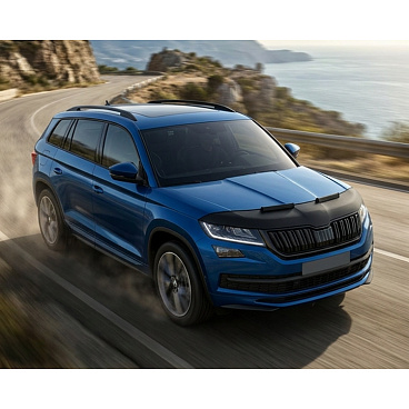 Schwarze Motorhaubenverkleidung für Skoda Kodiaq 2017-24