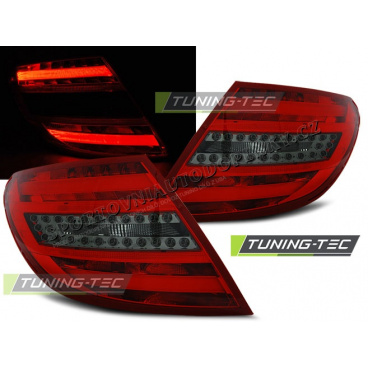 Mercedes C-Klasse W204 Limousine 2007-10 Rückleuchten rot getönte LED-Leiste